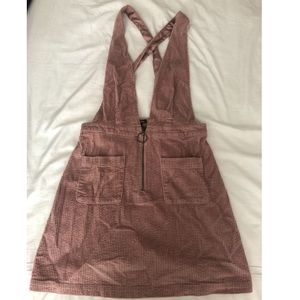 Pink Overall Mini Dress